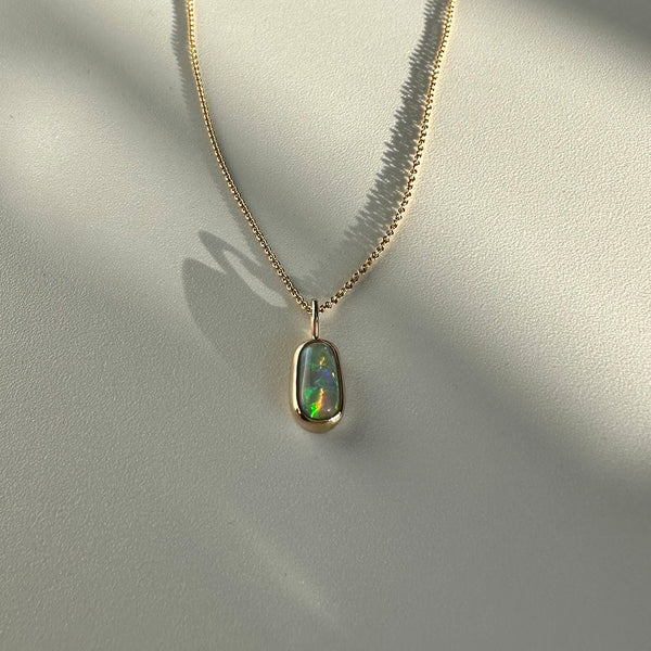 Opal Gold Pendant | Necklace