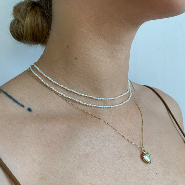 Tiny Rice Pearl | Necklace
