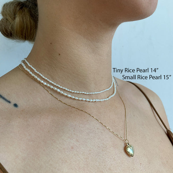 Small Rice Pearl | Necklace