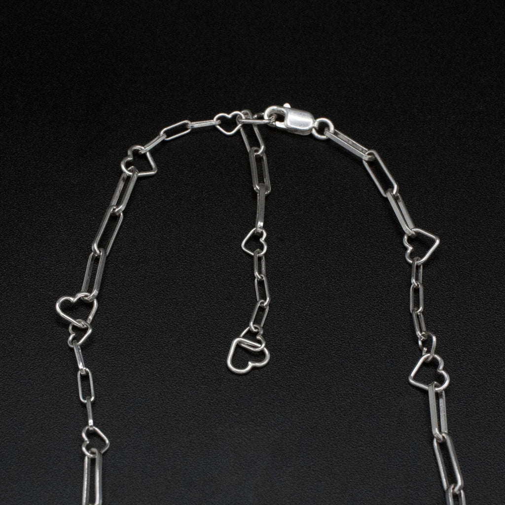 Paper Clip & Heart Chain | Necklace