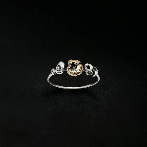 Silver & Gold Nugget IV | Ring
