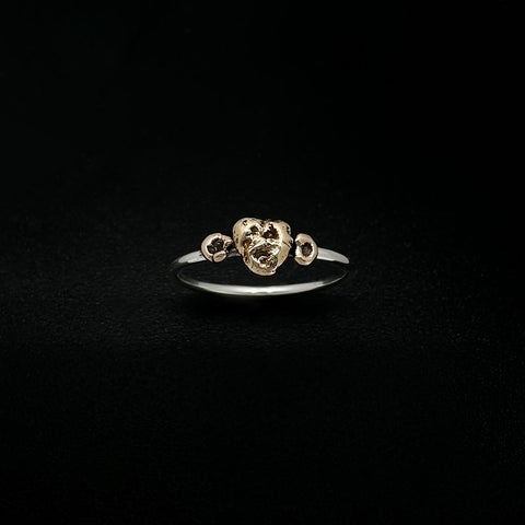 Silver & Gold Nugget VII | Ring