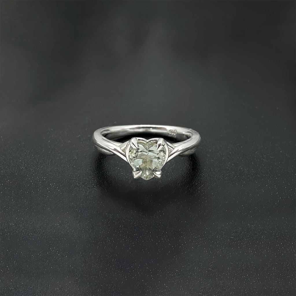 Twist Prasiolite Coeur | Bague