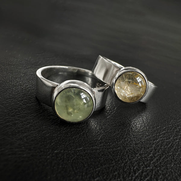 Prehnite Wide Band | Ring