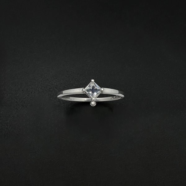 Princess Cut Moonstone Solitaire | Ring