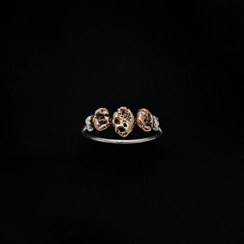 Pépites Argent et Or Rose XIV | Bague