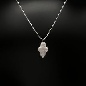 Perle Croix Solitaire | Collier