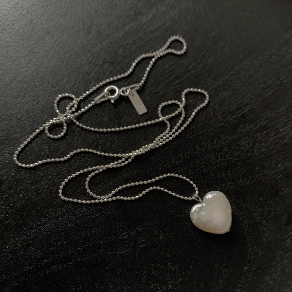 Coeur Perle Solitaire | Collier