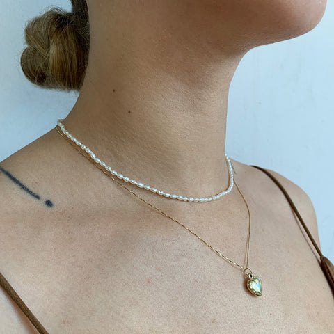 Small Rice Pearl | Necklace