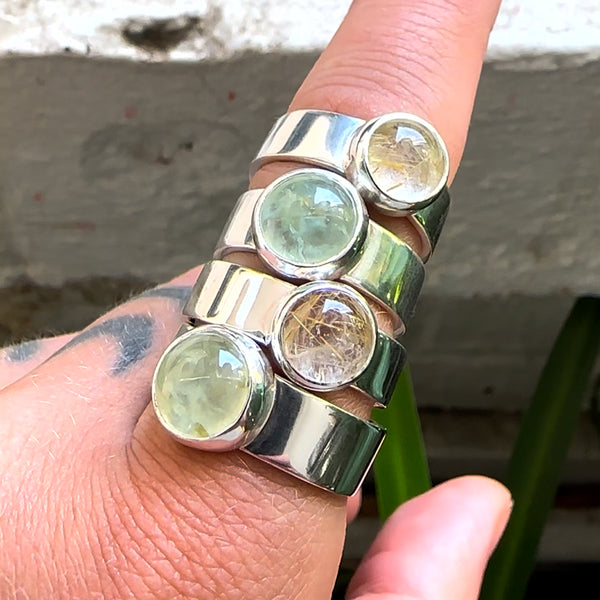 Prehnite Wide Band | Ring