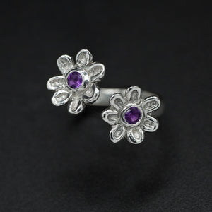 Amethyst Flower Duet | Ring