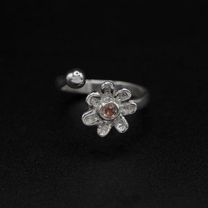 Champagne Mahenge Garnet Flower N' Ball | Ring