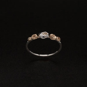 Silver & Gold Nugget Ring V