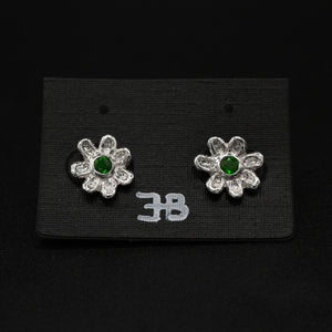 Diopside Flower Studs | Earrings