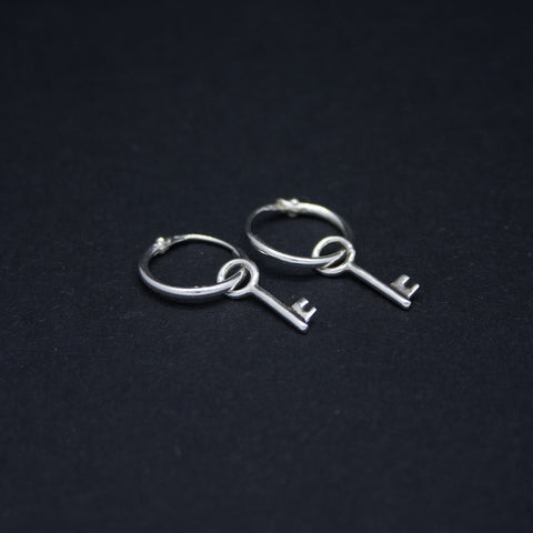 Dangle Key Hoops | Earrings