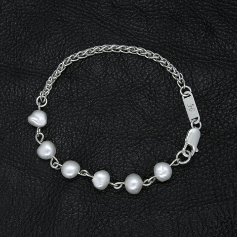 Half Pearl Half Chain | Bracelet